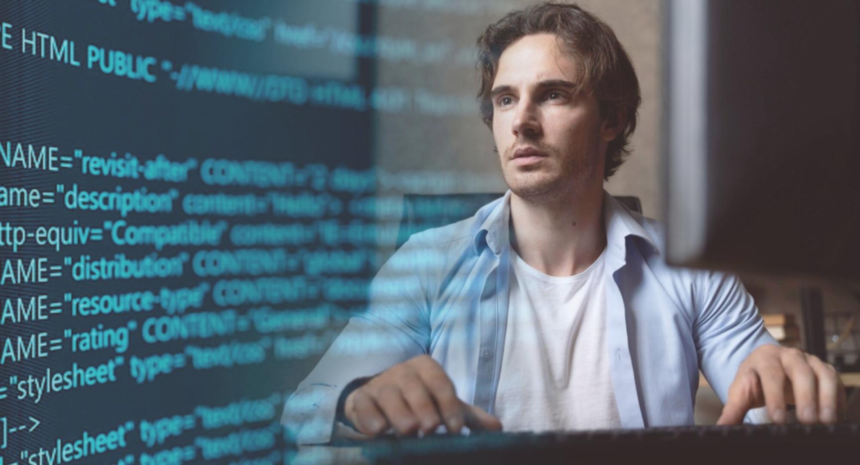 Students collaborating on front-end development project during workshop session